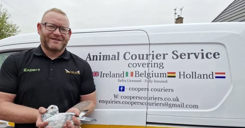 Gavin Cooper with the Coopers Couriers van